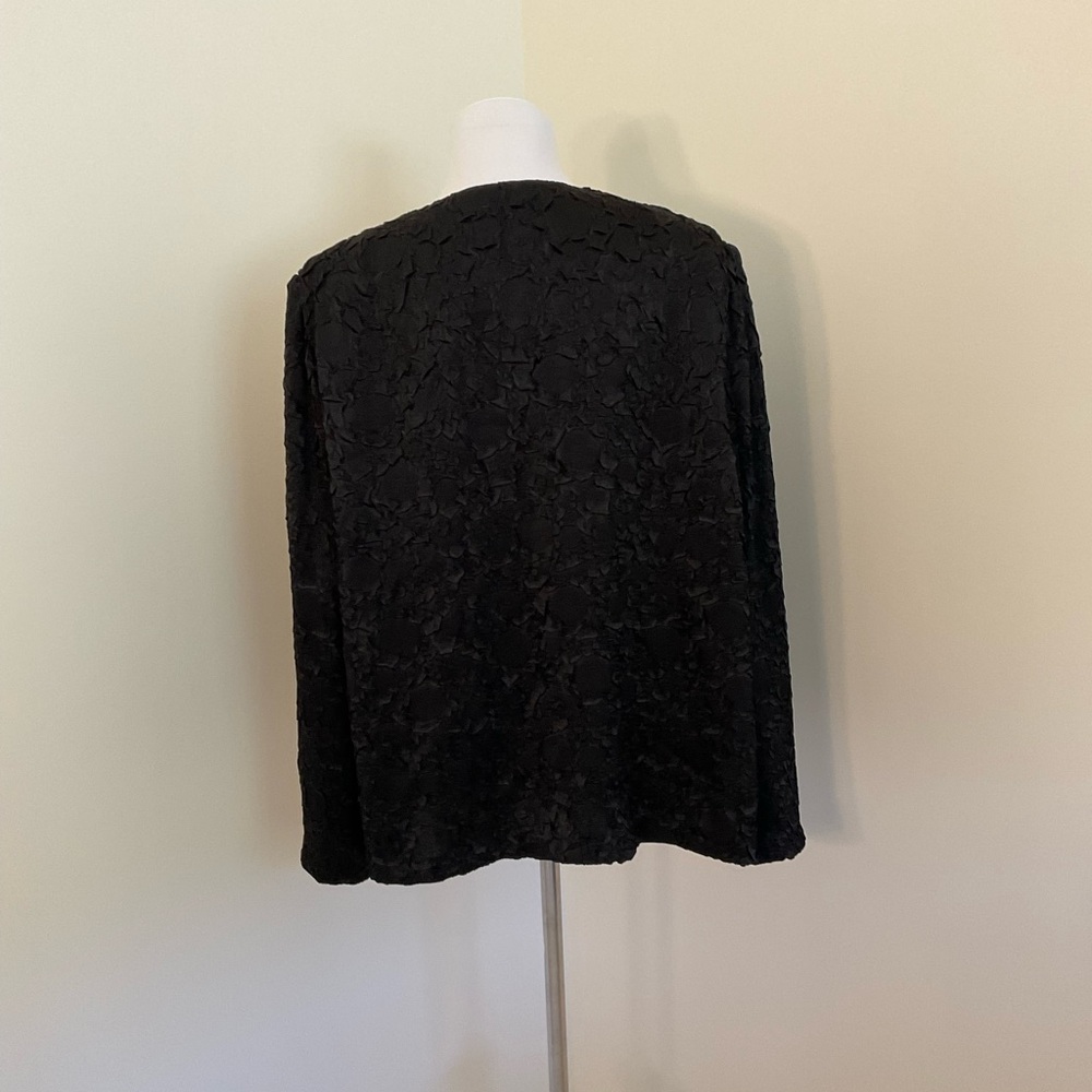 Lane Bryant Black Textured Evening Cardigan Jacket - Picture 5 of 6